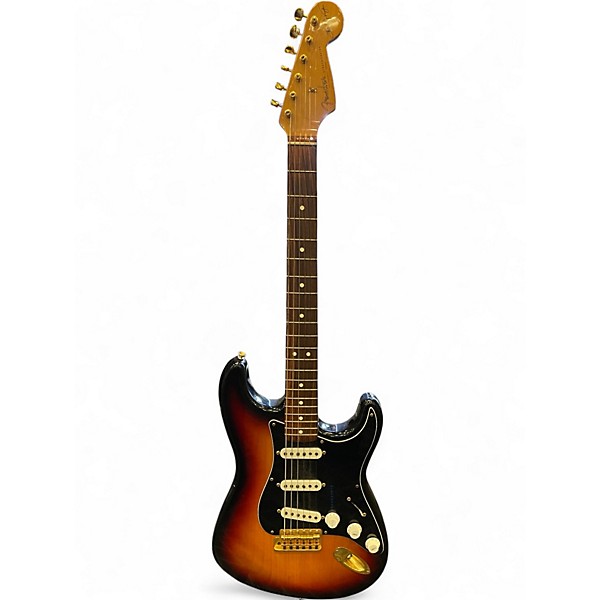 Used 1996 Fender Artist Series Stevie Ray Vaughan Stratocaster 3 Color Sunburst Solid Body Electric Guitar