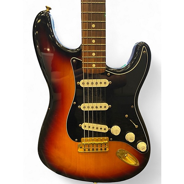 Used 1996 Fender Artist Series Stevie Ray Vaughan Stratocaster 3 Color Sunburst Solid Body Electric Guitar