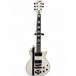 Used ESP LTD James Hetfield Signature Iron Cross White Solid Body Electric Guitar