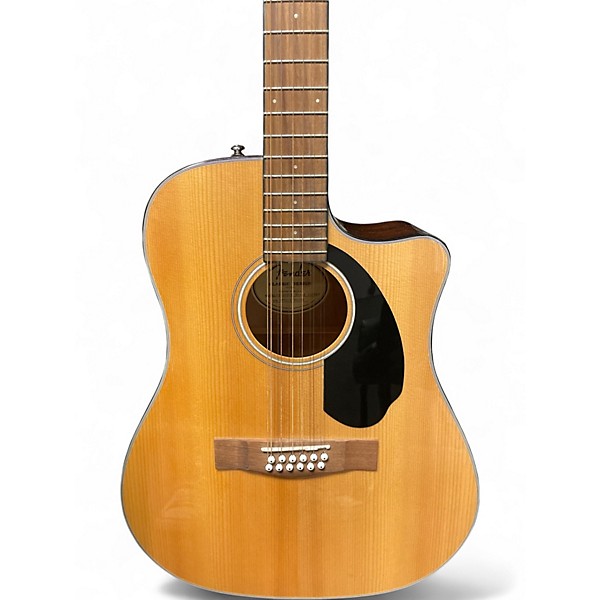 Used Fender CD60SCE Natural 12 String Acoustic Electric Guitar