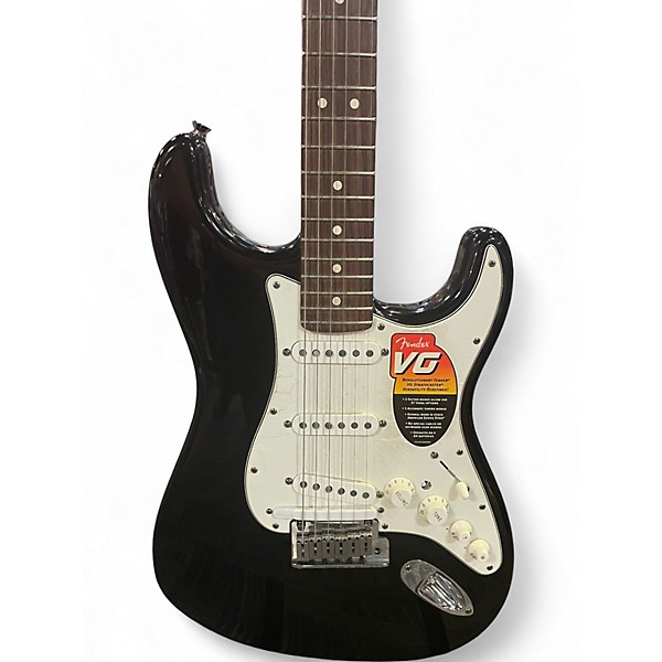 Used Fender VG Stratocaster Black Solid Body Electric Guitar