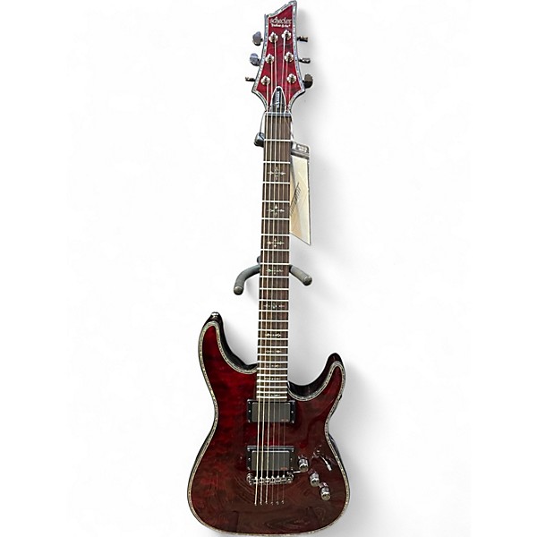 Used Schecter Guitar Research Hellraiser C1 Dark Cherry Burst Solid Body Electric Guitar