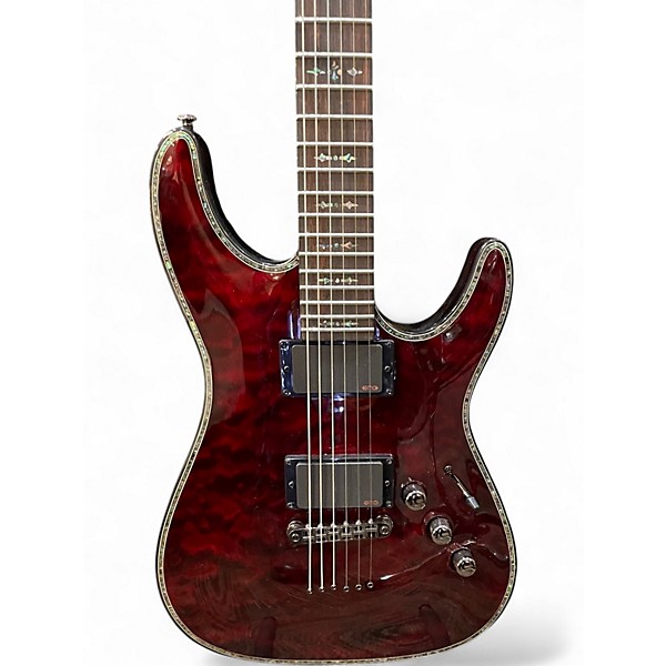 Used Schecter Guitar Research Hellraiser C1 Dark Cherry Burst Solid Body Electric Guitar