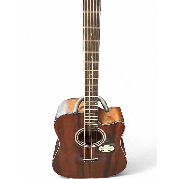 Used Ibanez AW54CEOPN Brown Acoustic Electric Guitar