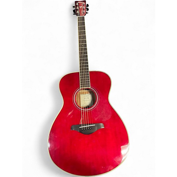 Used Yamaha FSTA TransAcoustic Concert Crimson Red Trans Acoustic Electric Guitar