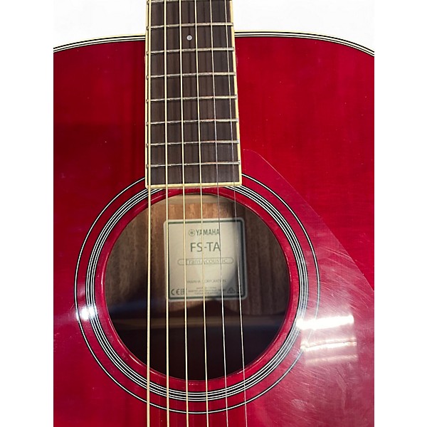 Used Yamaha FSTA TransAcoustic Concert Crimson Red Trans Acoustic Electric Guitar