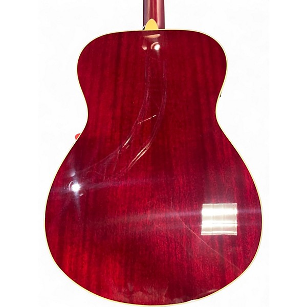Used Yamaha FSTA TransAcoustic Concert Crimson Red Trans Acoustic Electric Guitar