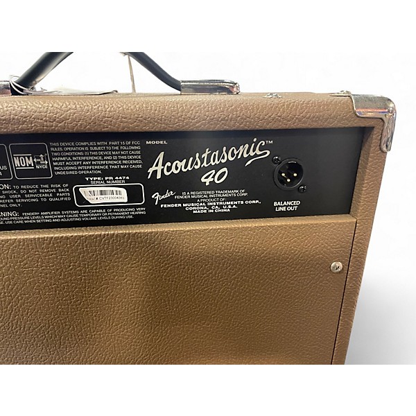 Used Fender Acoustasonic Jr 40W Acoustic Guitar Combo Amp
