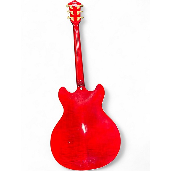 Used Washburn HB35 Trans Red Hollow Body Electric Guitar