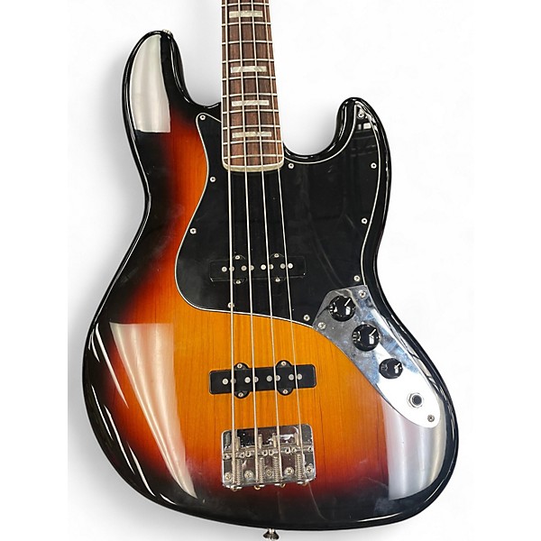 Used Fender 70s Jazz Bass 3 Color Sunburst Electric Bass Guitar