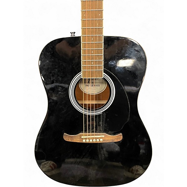 Used Fender FA 125 Black Acoustic Guitar