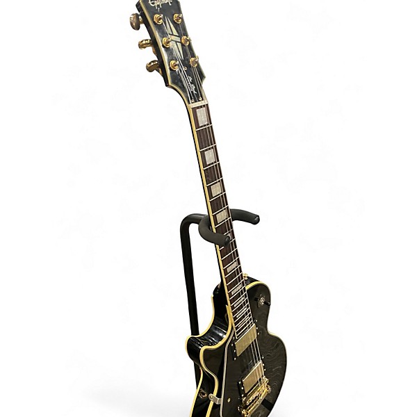 Used Epiphone Les Paul Custom Left Handed Black Electric Guitar