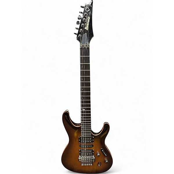 Used Ibanez S5470 Prestige Series Transparent Black Sunburst Solid Body Electric Guitar