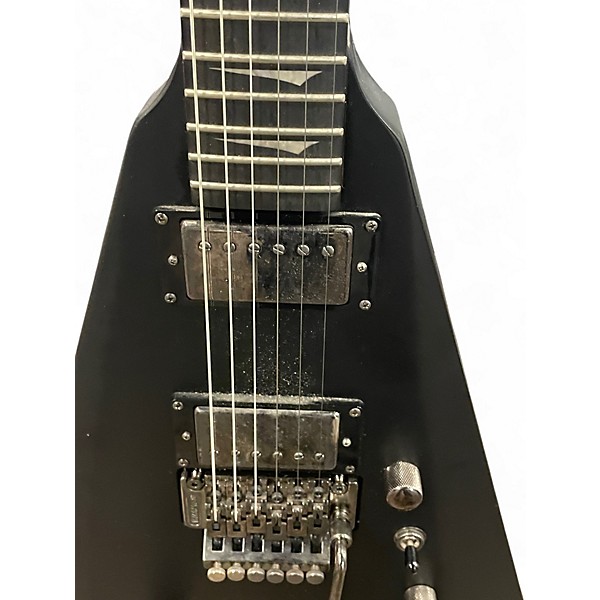Used Kramer Nite-V Floyd Rose Satin Black Solid Body Electric Guitar