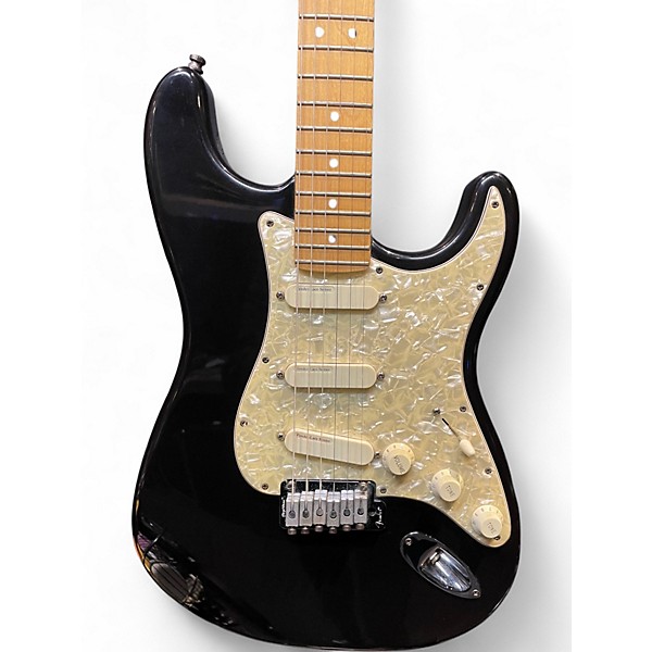 Used 1994 Fender American Deluxe Stratocaster Plus Mystic Black Solid Body Electric Guitar
