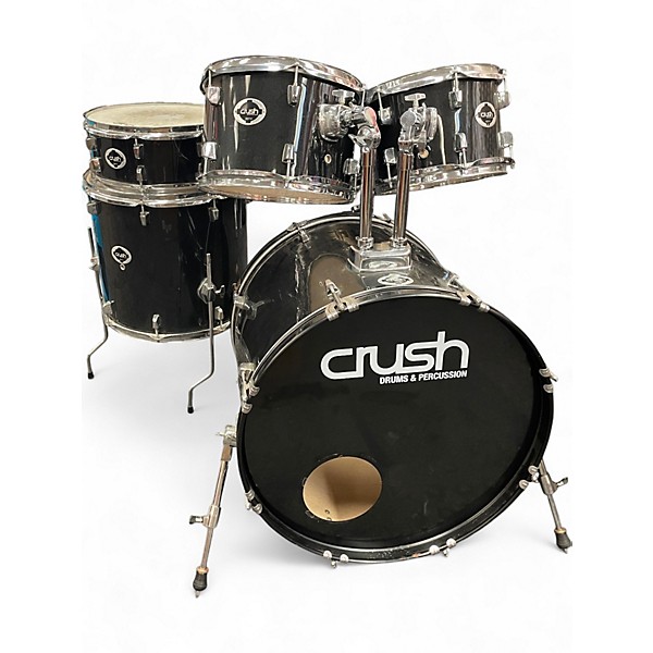 Used Crush Drums & Percussion 5 Piece Alpha Series BLACK SPARKLE Drum Kit