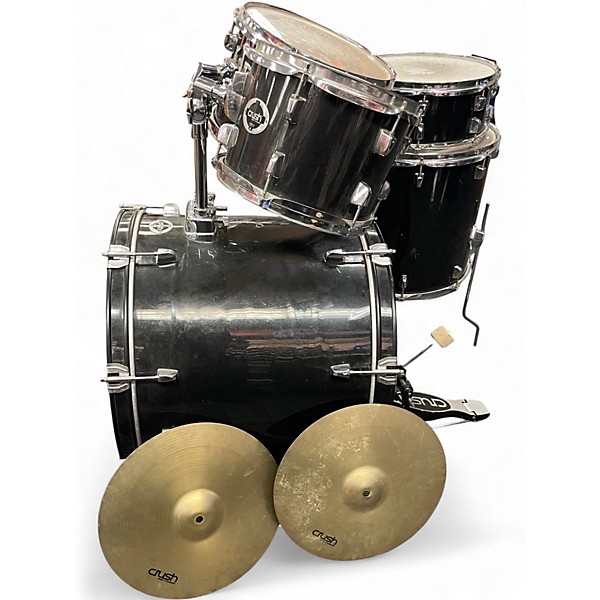 Used Crush Drums & Percussion 5 Piece Alpha Series BLACK SPARKLE Drum Kit