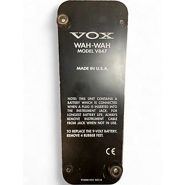 Used VOX V847 Reissue Wah GarmoPatMod Effect Pedal