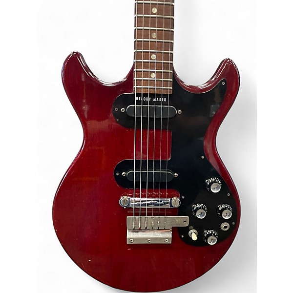 Vintage 1965 Gibson Melody Maker D Cherry Red Solid Body Electric Guitar