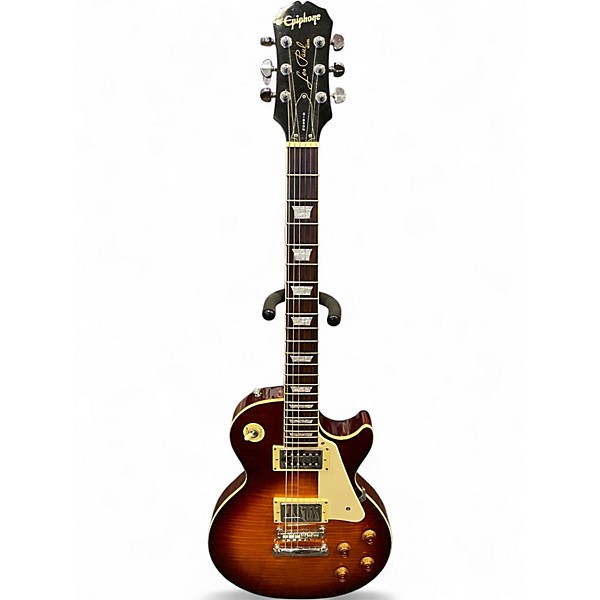 Used 2002 Epiphone Les Paul Standard Tobacco Burst Solid Body Electric Guitar