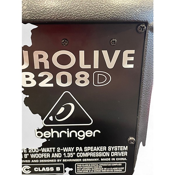 Used Behringer eurolive b208d Powered Speaker