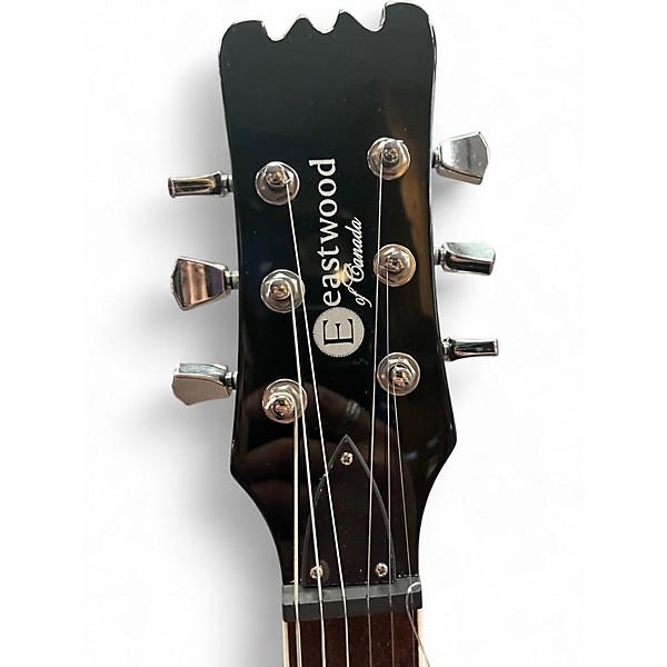 Used Eastwood sidejack dlx hb1-p Black Solid Body Electric Guitar