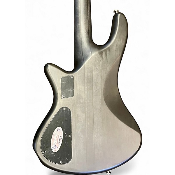 Used Schecter Guitar Research Stiletto Studio 4 Satin See-Thru Black Electric Bass Guitar