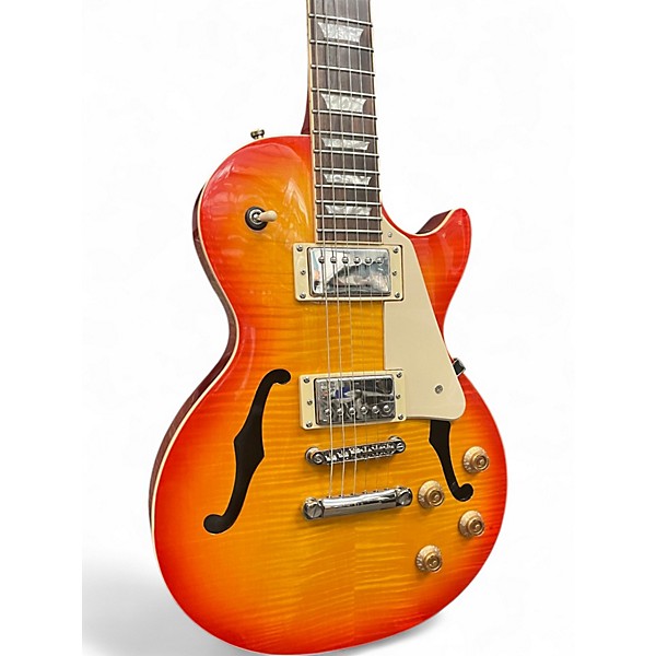 Used Epiphone Les Paul Standard Florentine Pro Heritage Cherry Sunburst Hollow Body Electric Guitar