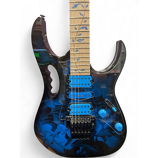 Used Ibanez JEM77P STEVE VAI Blue Floral Solid Body Electric Guitar