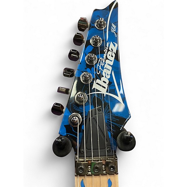 Used Ibanez JEM77P STEVE VAI Blue Floral Solid Body Electric Guitar