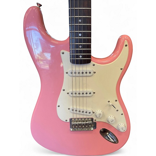 Used Squier Affinity Stratocaster Shell Pink Solid Body Electric Guitar