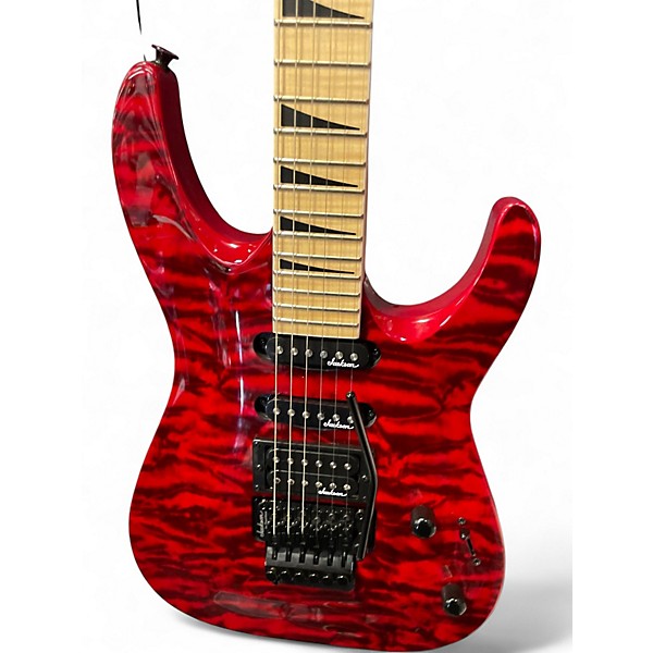 Used Jackson JS34Q Dinky TRANSPARENT Solid Body Electric Guitar