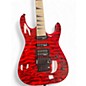 Used Jackson JS34Q Dinky transparent red Solid Body Electric Guitar