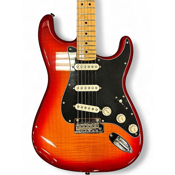 Used Fender Player Plus Stratocaster aged cherryburst Solid Body Electric Guitar