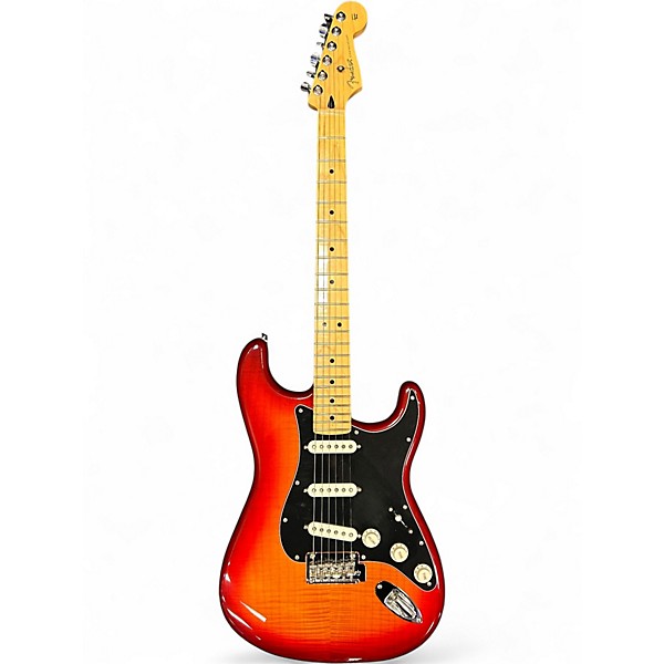 Used Fender Player Plus Stratocaster aged cherryburst Solid Body Electric Guitar