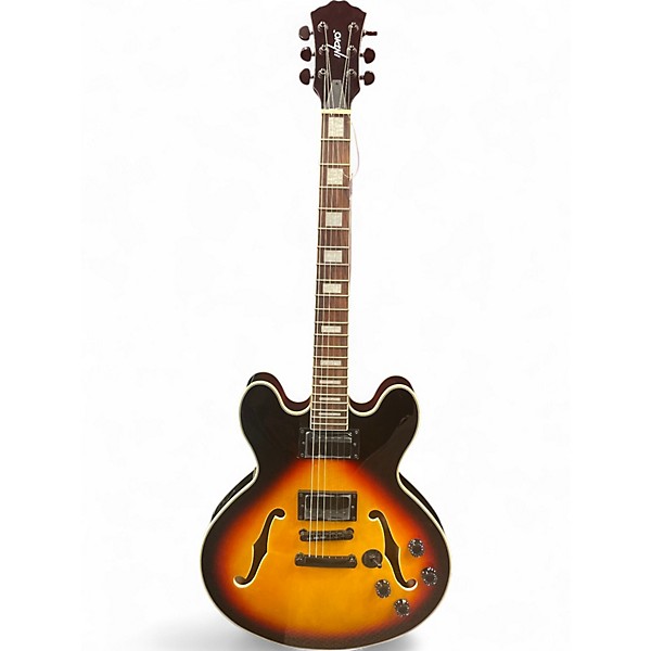 Used Indio SEMI HOLLOW 3 Color Sunburst Hollow Body Electric Guitar