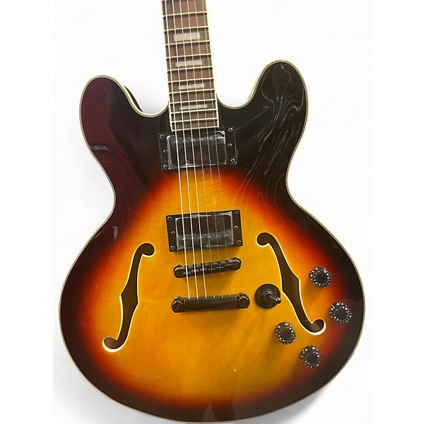 Used Indio SEMI HOLLOW 3 Color Sunburst Hollow Body Electric Guitar