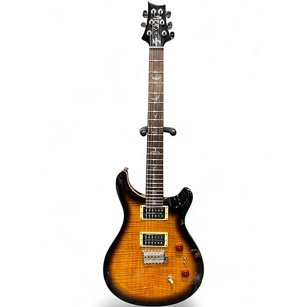 Used PRS SE Black and Gold Solid Body Electric Guitar