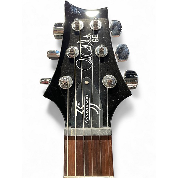 Used PRS SE Black and Gold Solid Body Electric Guitar