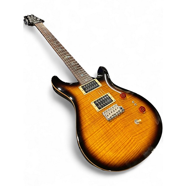 Used PRS SE Black and Gold Solid Body Electric Guitar