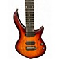 Used Sterling by Music Man Majesty 7 with DiMarzio Pickups Blood Orange Burst Solid Body Electric Guitar