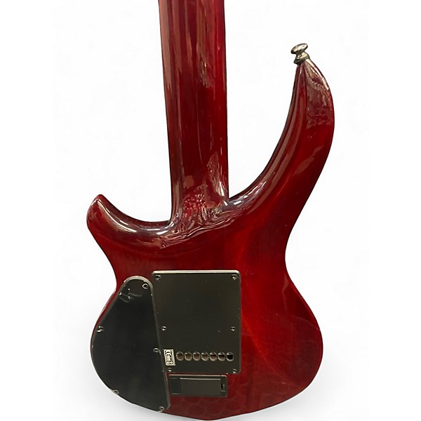 Used Sterling by Music Man Majesty 7 with DiMarzio Pickups Blood Orange Burst Solid Body Electric Guitar