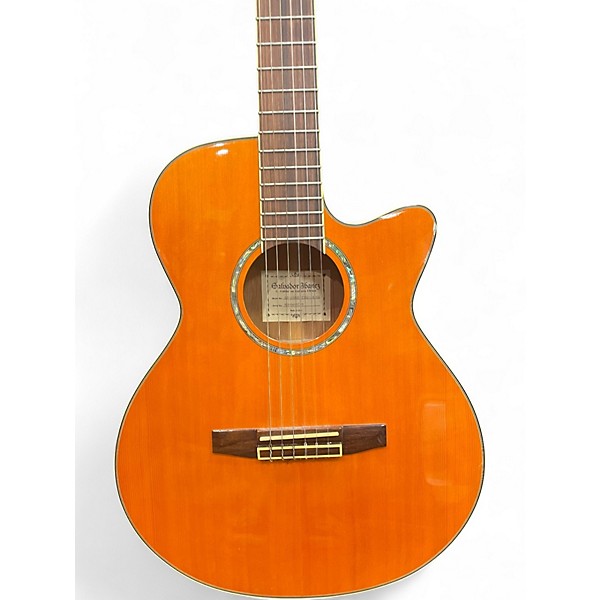 Used Ibanez AEG10NE Candy Tangerine Classical Acoustic Electric Guitar