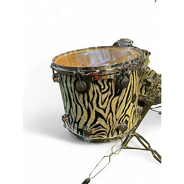 Used DW 4 Piece Collector's Series Zebra Maple Zebra Drum Kit