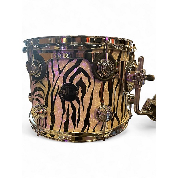 Used DW 4 Piece Collector's Series Zebra Maple Zebra Drum Kit