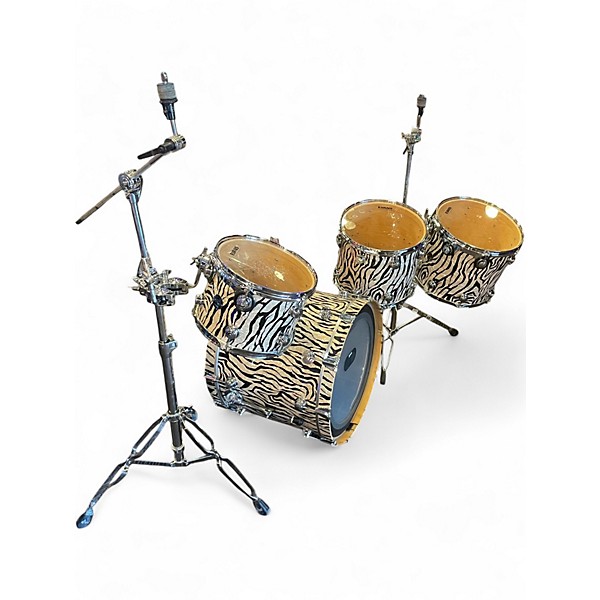 Used DW 4 Piece Collector's Series Zebra Maple Zebra Drum Kit