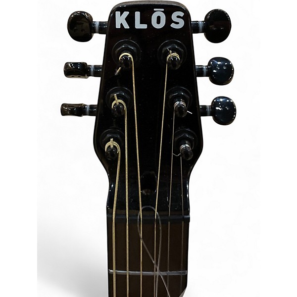 Used Klos TRAVEL ACOUSTIC ELECTRIC Black Acoustic Electric Guitar