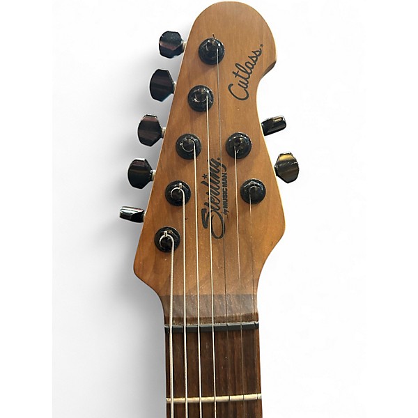 Used Sterling by Music Man Cutlass Jason Richardson 7 Crimson Red Burst Solid Body Electric Guitar