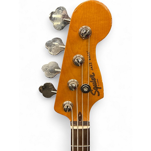 Used Squier JAZZ BASS Daphne Blue Electric Bass Guitar