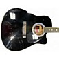 Used Esteban BLACK AND SILVER BLACK Acoustic Electric Guitar